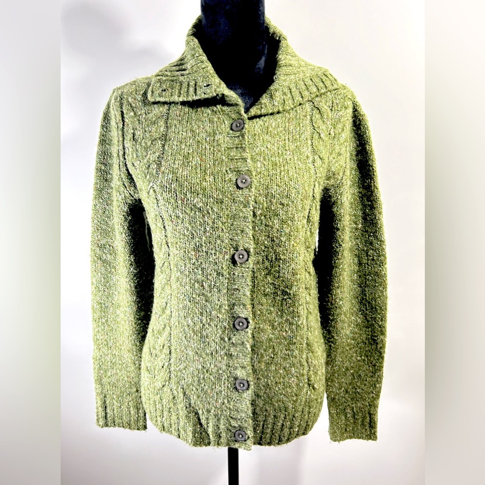 L.L.Bean Sweater Size Medium Green Blended Fabrics Spring Fall
